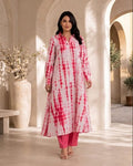 Pink Tie-Dye Flared Kurta AYLIN0042