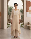 straight-cut high-low long kurta AYLN0046