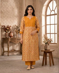 Straight-cut ethnic Tussar Silk kurti AYLIN0043