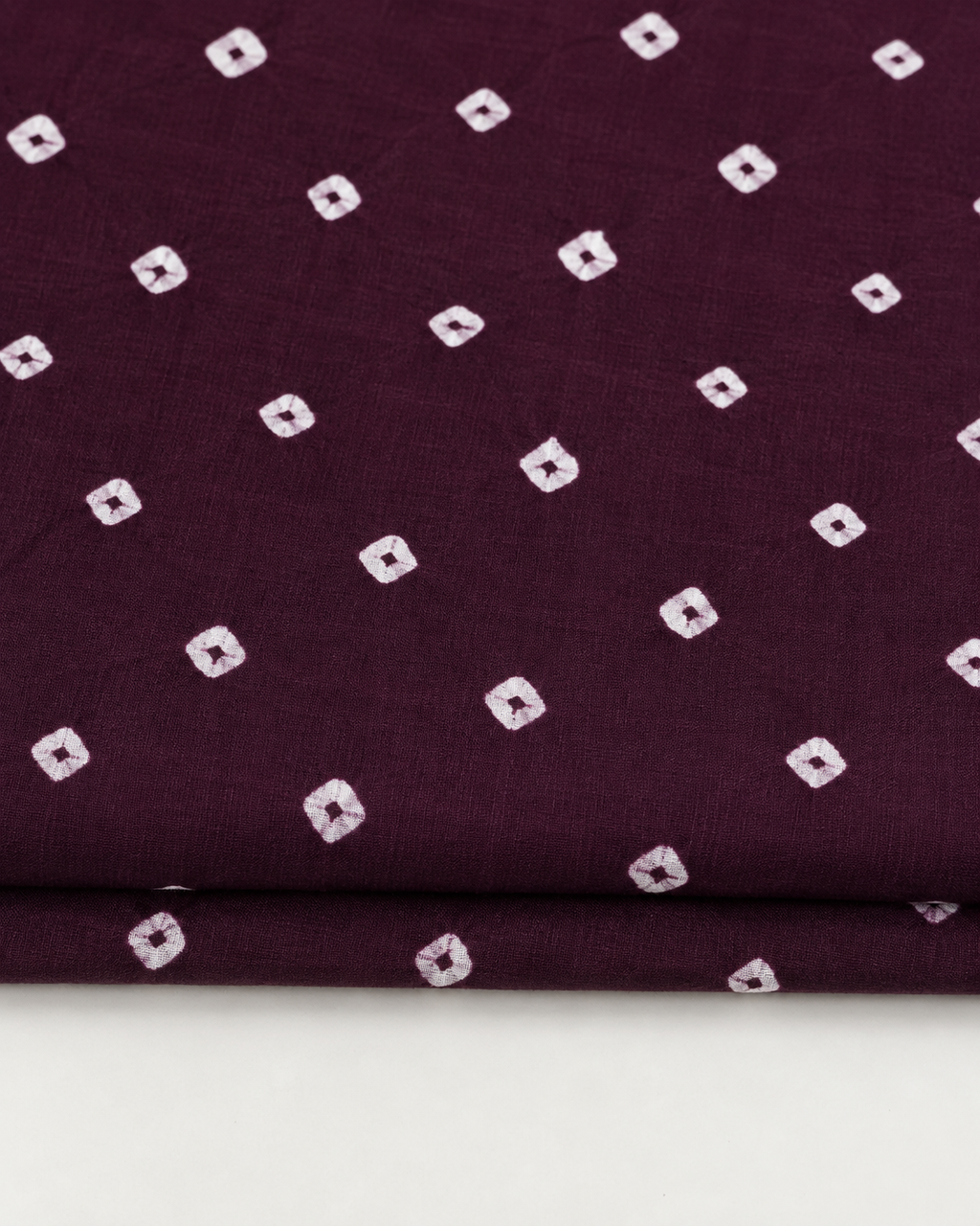 Deep Plum Fabric with Ivory Diamond Motifs