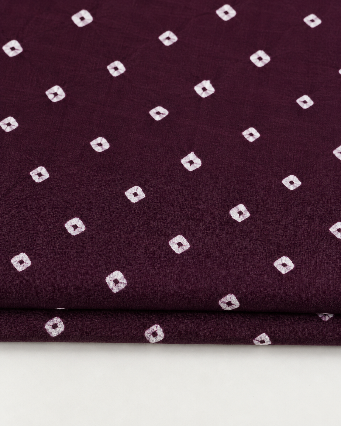 Deep Plum Fabric with Ivory Diamond Motifs