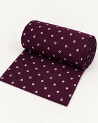 Deep Plum Fabric with Ivory Diamond Motifs