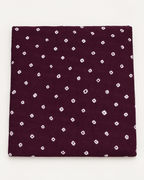 Deep Plum Fabric with Ivory Diamond Motifs