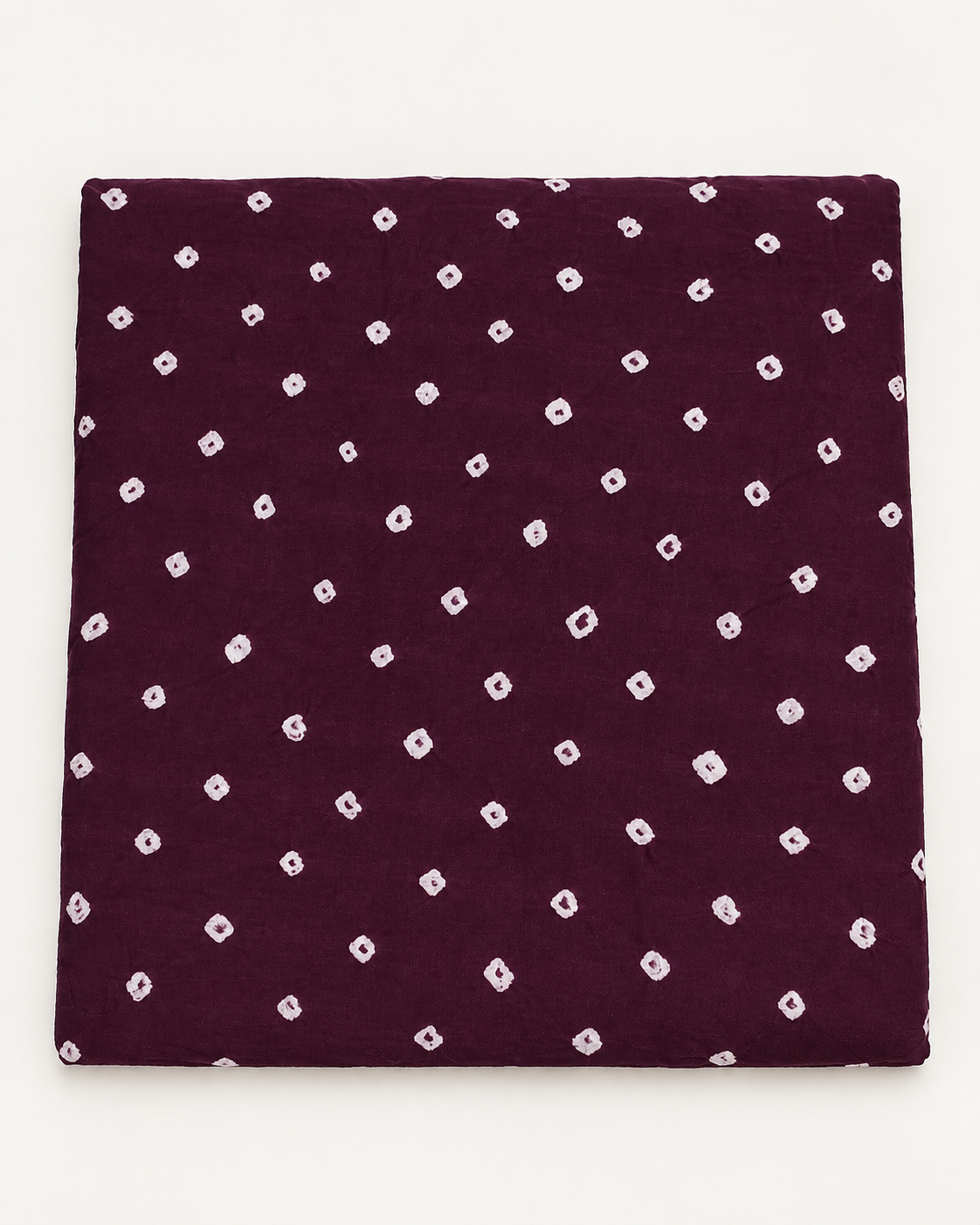 Deep Plum Fabric with Ivory Diamond Motifs
