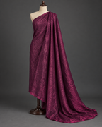 Deep Magenta Fabric with Tonal Abstract Pattern