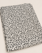 Ivory Black & Grey Abstract Spot Print Fabric