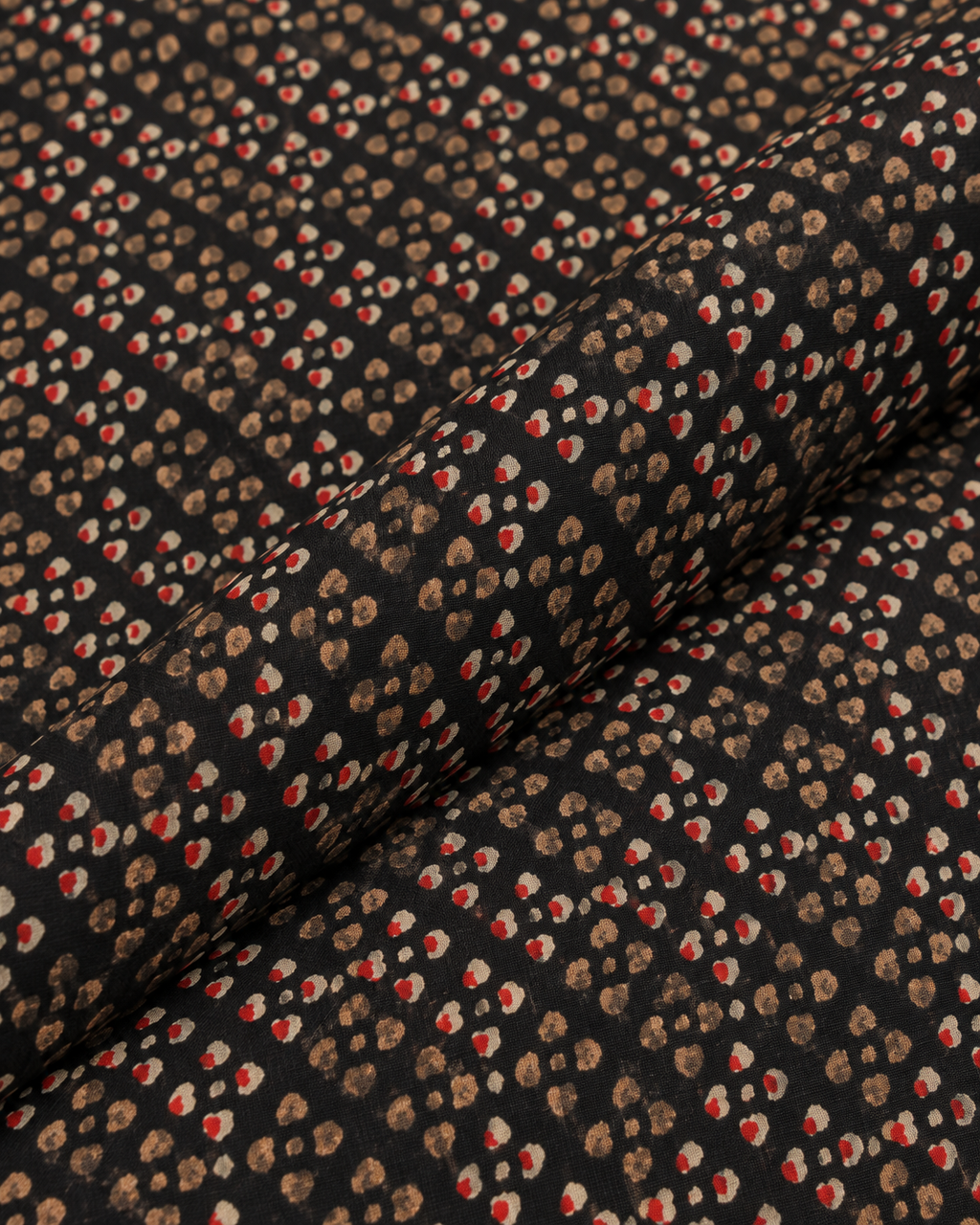 Black Ditsy Abstract Print Fabric