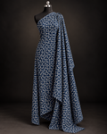 Navy Polka Print Fabric