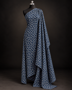 Navy Polka Print Fabric
