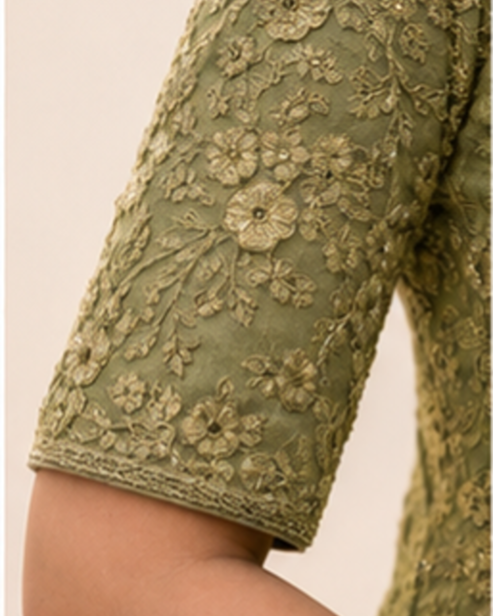 Dusty Olive hand worked PaLasso 3 piece set AYLN0017