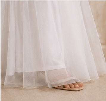 Classic White Soft Net Gown AYLN0033