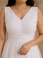 Classic White Soft Net Gown AYLN0033