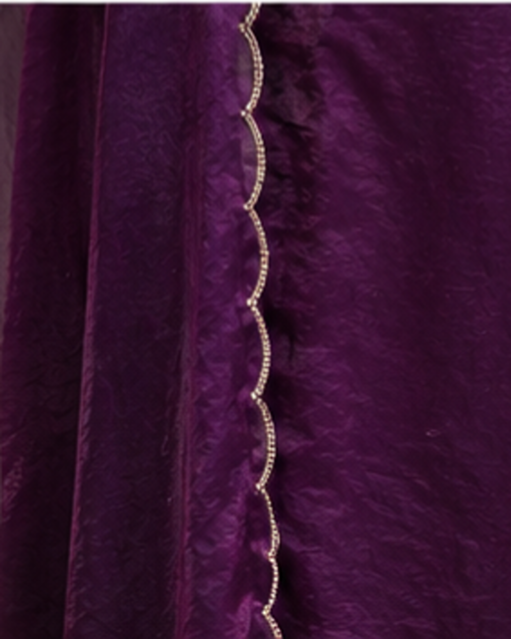 Burgundy Velvet Organza Suit Set,3 Piece Set AYLIN0035
