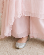 Peach Handworked Viscose Georgette 4-Piece Set AYLIN0037