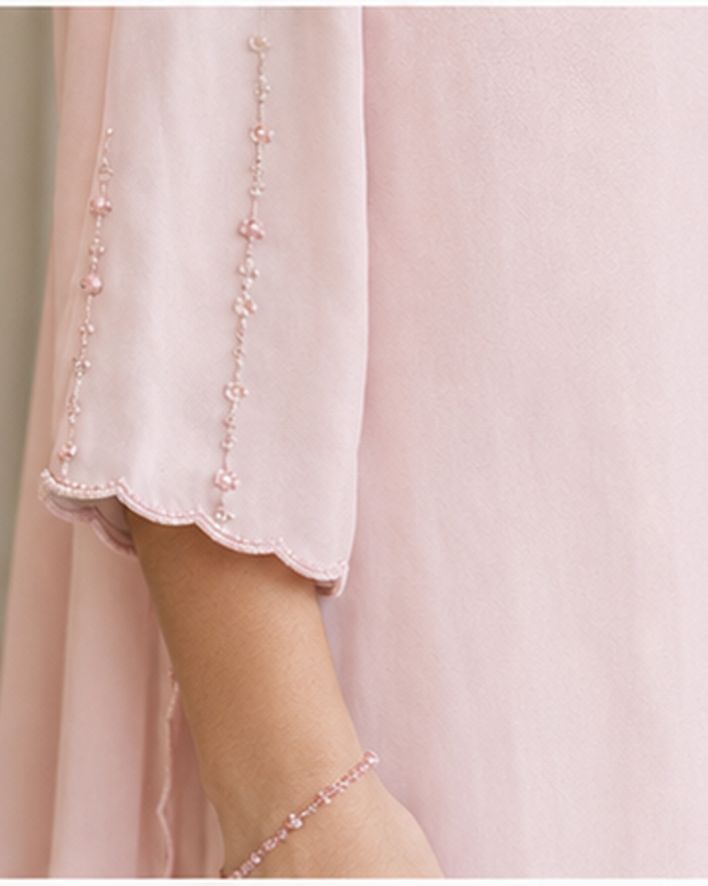 Peach Handworked Viscose Georgette 4-Piece Set AYLIN0037