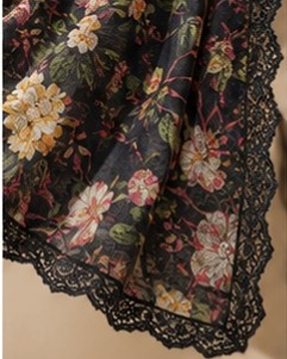 Charcoal Black with Ivory Embroidery Set AYLIN0038
