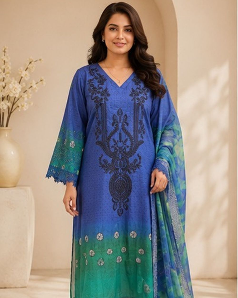 Royal Blue Lawn set AYLIN0039