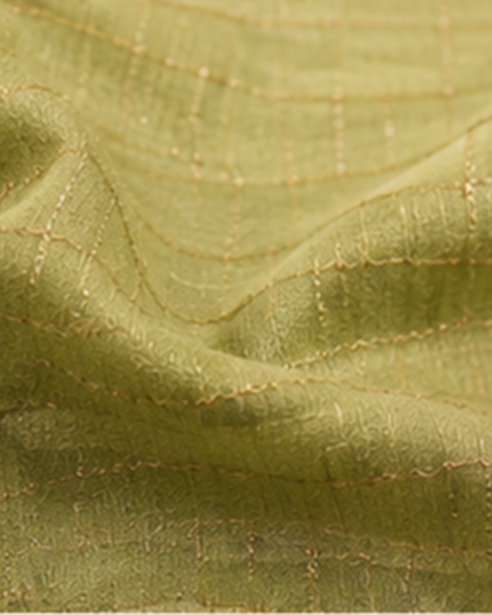 Sage green textured A-line elegant 2-side cowl dress AYLIN0040