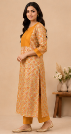 Straight-cut ethnic Tussar Silk kurti AYLIN0043