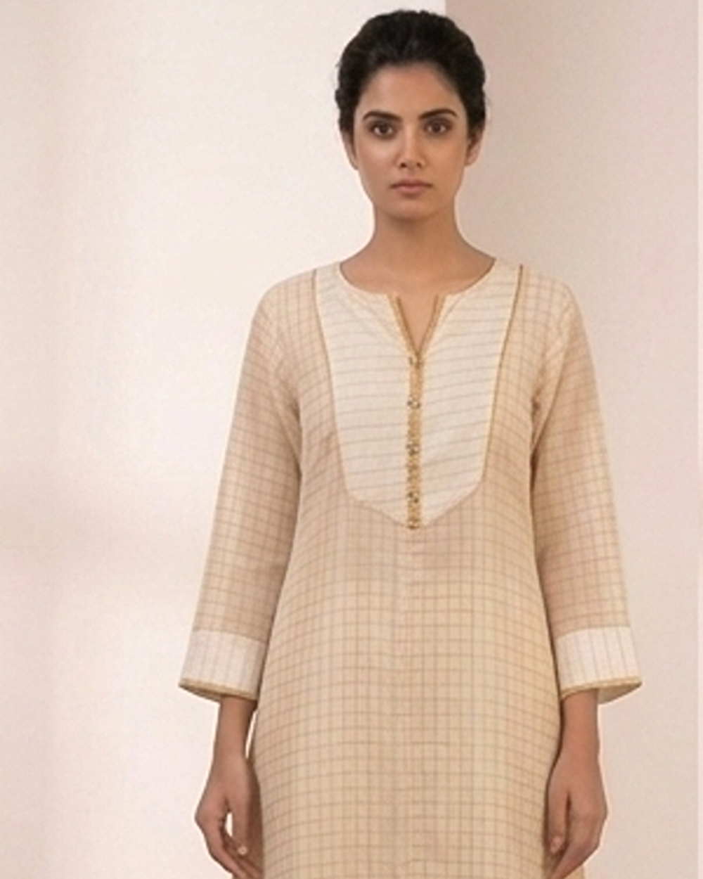 straight-cut high-low long kurta AYLN0046