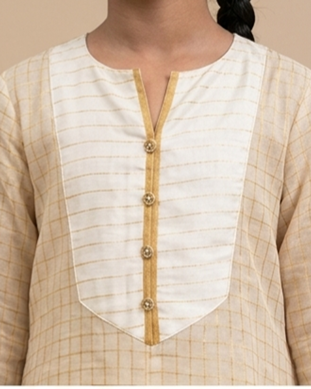 straight-cut high-low long kurta AYLN0046