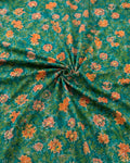 Premium Quality Cotton fabric with Flora;Block Print.
