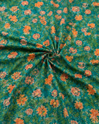 Premium Quality Cotton fabric with Flora;Block Print.
