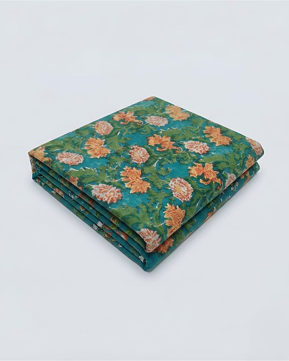 Premium Quality Cotton fabric with Flora;Block Print.