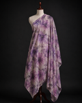 Soft Lavender Floral Linen Cotton Fabric