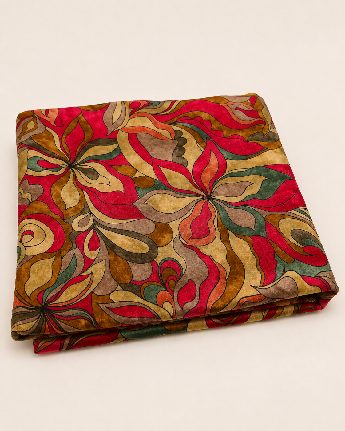 Premium Quality Printed Silk Cotton Botanical Printed Fabric