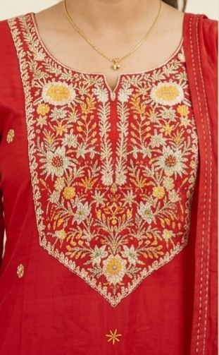 Crimson Red Embroidered Kurta Set with Dupatta

 AYLN0011