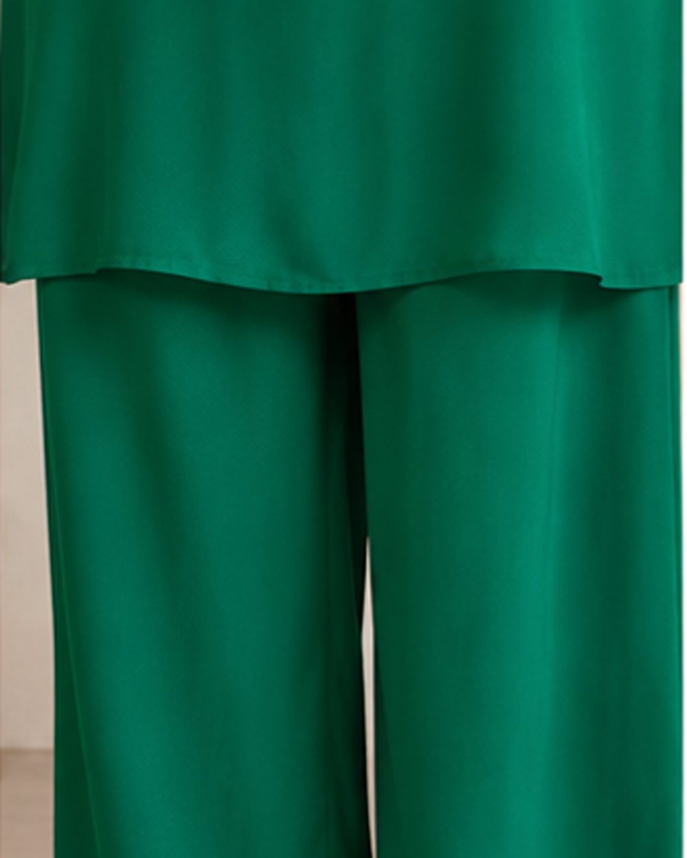 Emerald Green cord set with hand worked neck AYLN0013