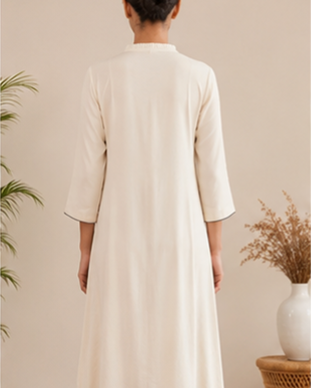 A-line panelled floor-length, dress AYLN0014