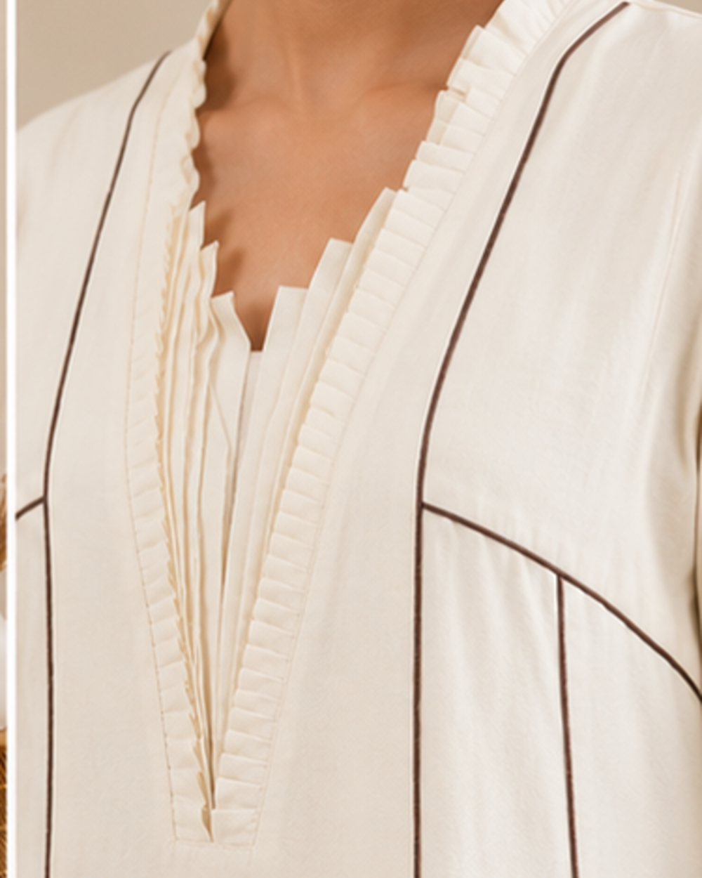A-line panelled floor-length, dress AYLN0014