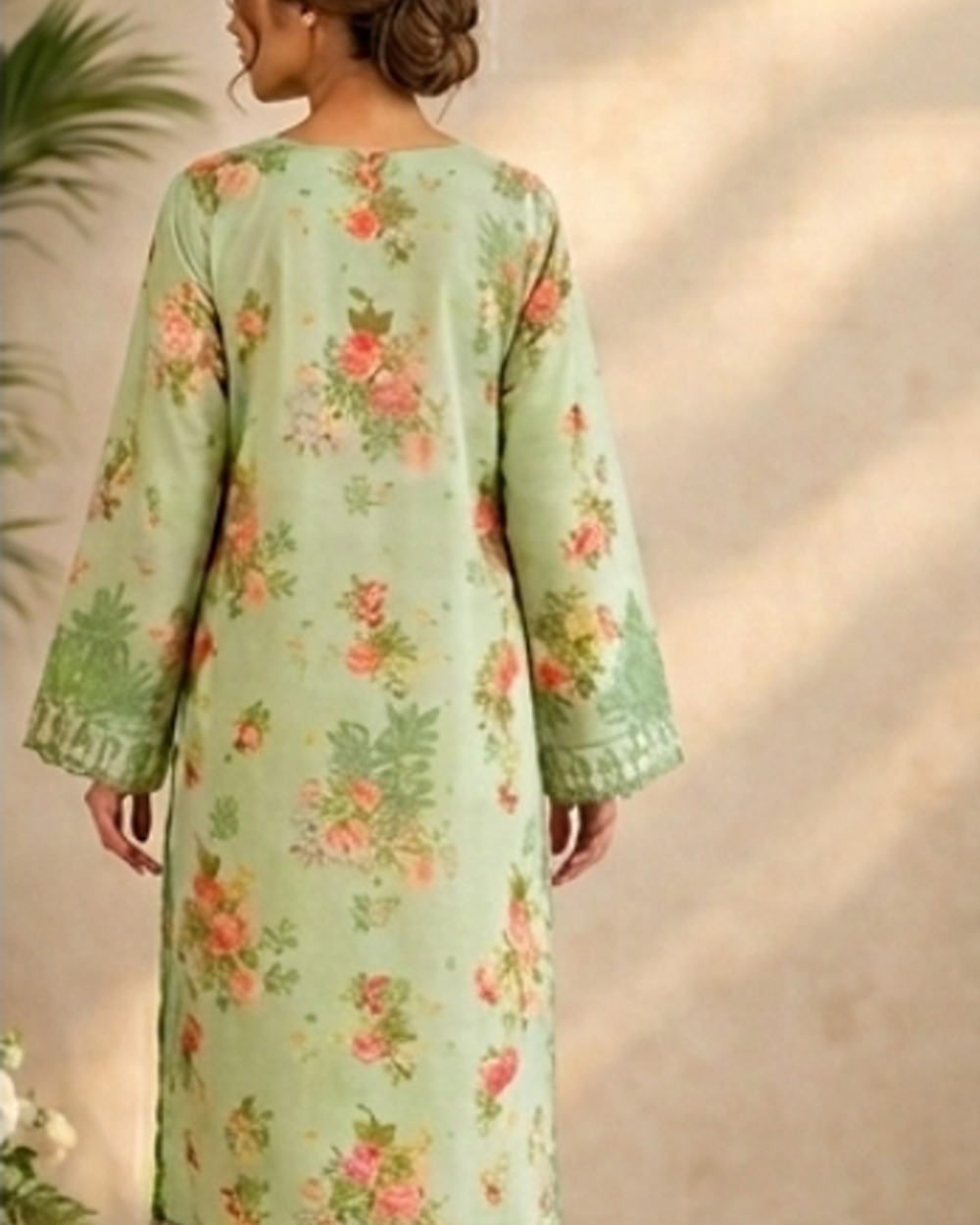 Green floral pakstani 3 piece set AYLN0015