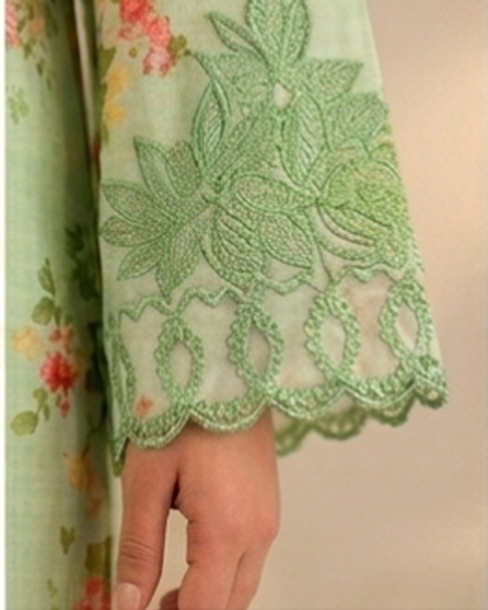Green floral pakstani 3 piece set AYLN0015
