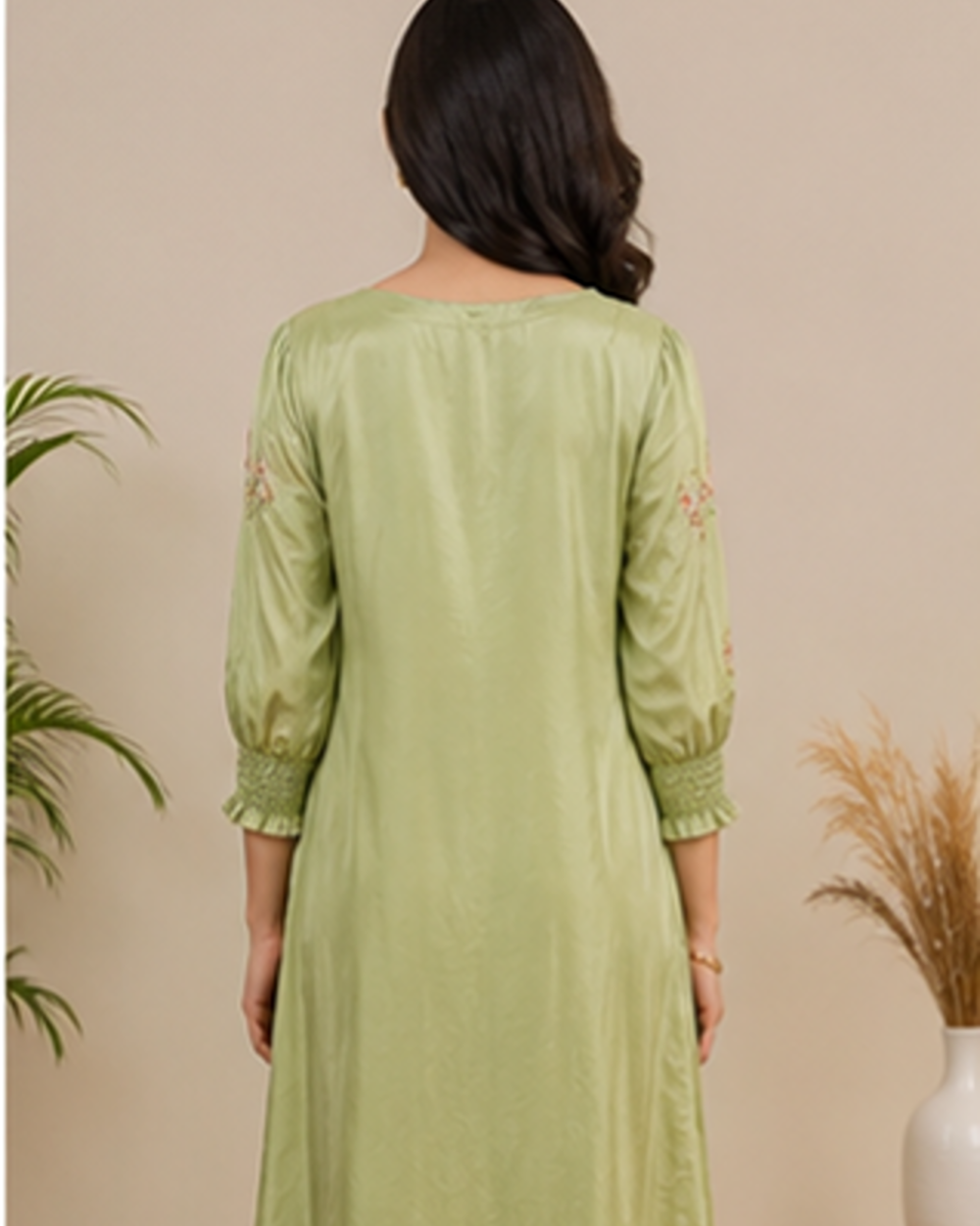 Green Glass organza Top AYLN0016