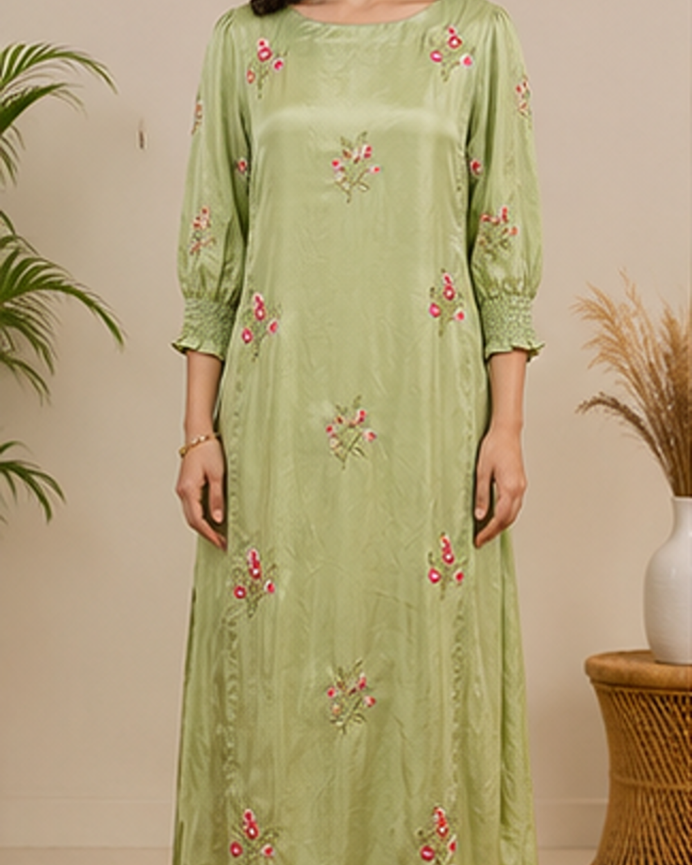 Green Glass organza Top AYLN0016