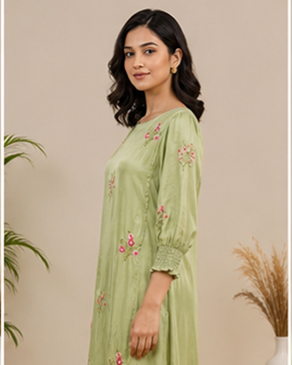 Green Glass organza Top AYLN0016
