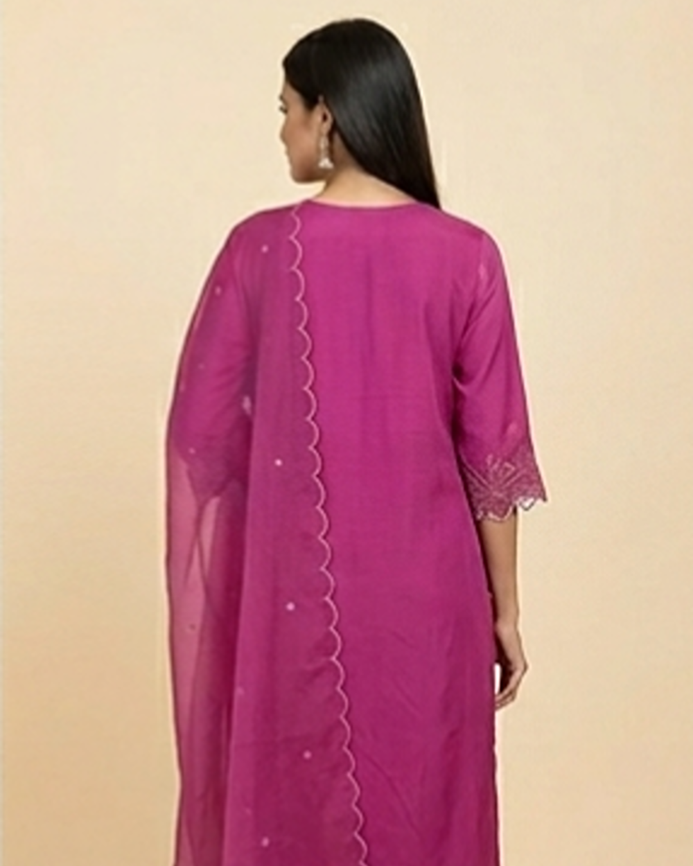 Majanta organza Cutworked 3 piece set AYLN0019
