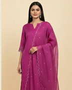 Majanta organza Cutworked 3 piece set AYLN0019