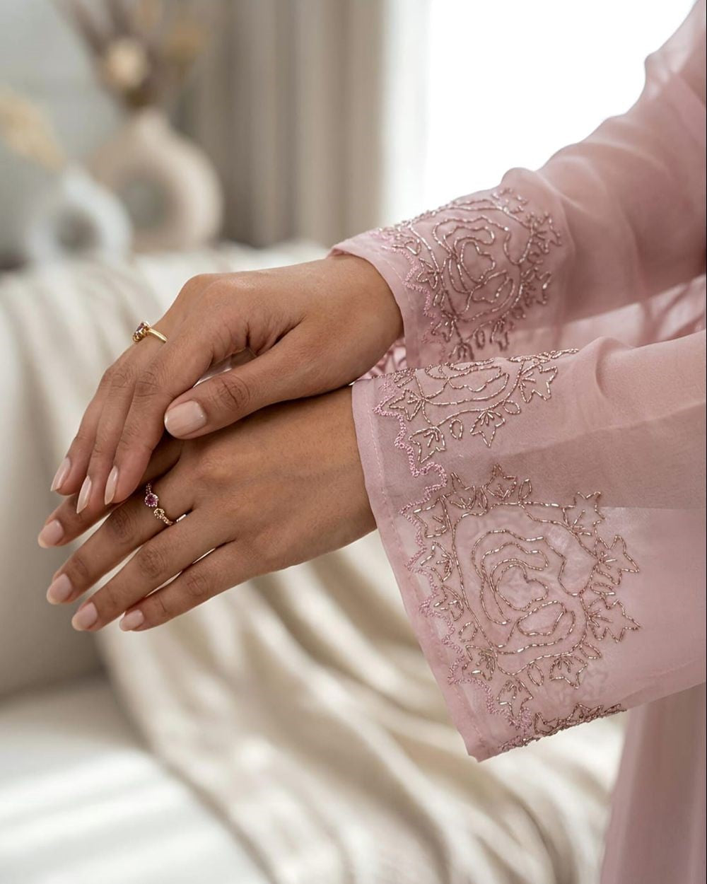 Blush pink 3 Piece Salwar Suit  AYLN001