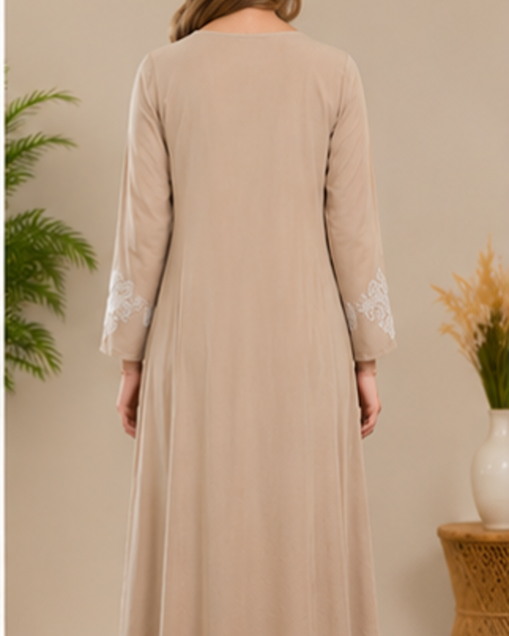 Modal Cowl gown with Applique AYLN0020