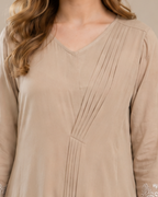 Modal Cowl gown with Applique AYLN0020