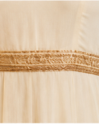 Off white Sleeveless Gown 
 AYLN0021