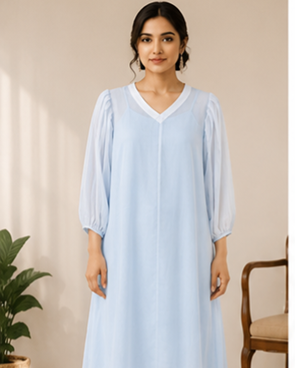 Organza Baby Blue 3 Piece Set AYLN0024