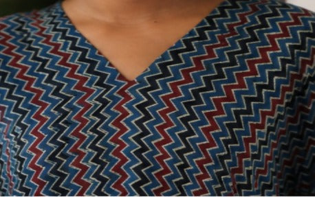 Modal Silk Printed Co-ord Set â Geometric Wave AYLIN0027