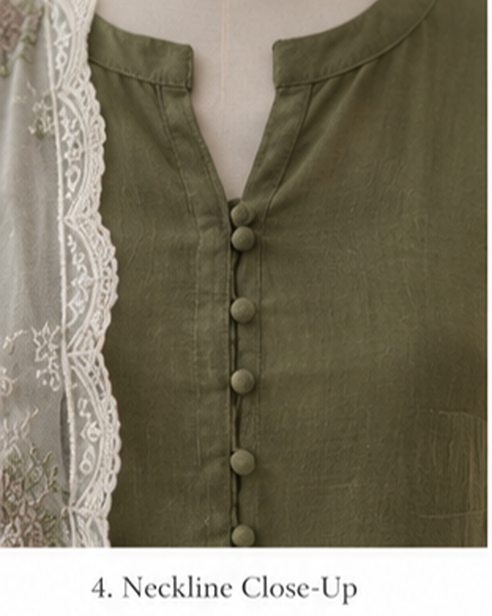 Anarkali Style olive green 3 pic set AYLN003