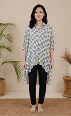Asymmetric Button-Down Shirt AYLN004