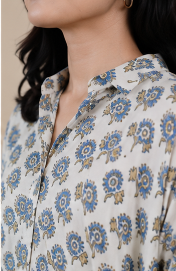 Asymmetric Button-Down Shirt AYLN004